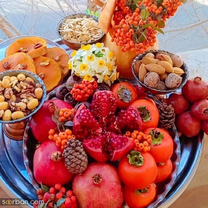 تزیین وسایل شب یلدا برای عروس 1403 خوش سلیقه هنرمند