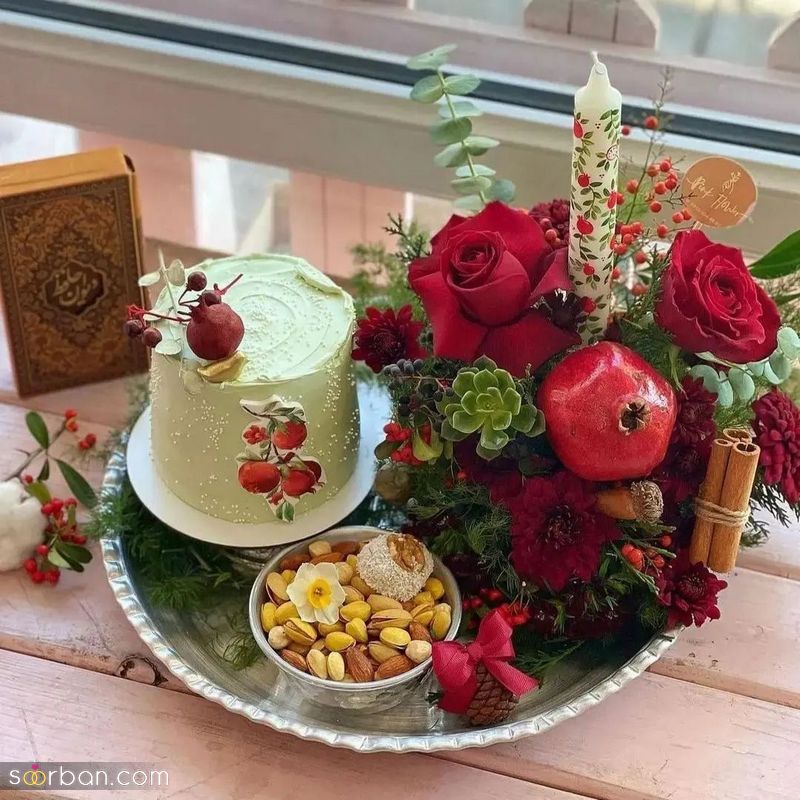 تزیین وسایل شب یلدا برای عروس 1403 خوش سلیقه هنرمند