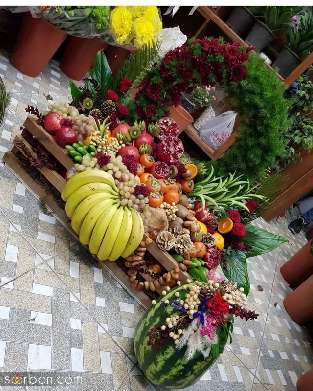 تزیین وسایل شب یلدا برای عروس 1403 خوش سلیقه هنرمند