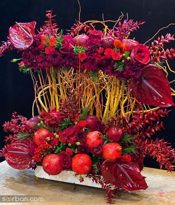 تزیین وسایل شب یلدا برای عروس 1403 خوش سلیقه هنرمند