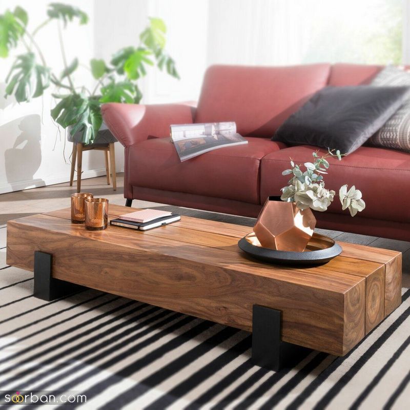 انواع مدلهای میز جلو مبلی چوبی 1402 زیبا و جذاب