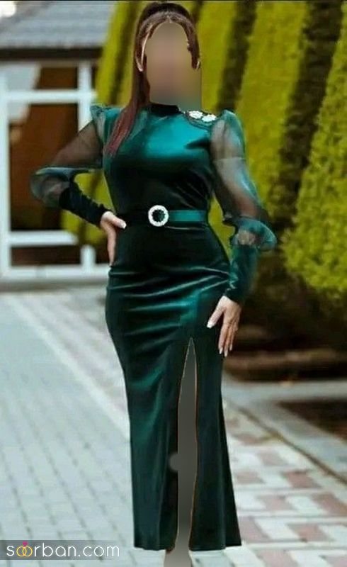 40 مدل لباس مجلسی مخمل جدید و زیباترین لباس مجلسی مخملی برای پاییز و زمستان!
