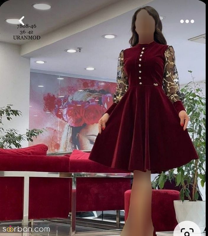 40 مدل لباس مجلسی مخمل جدید و زیباترین لباس مجلسی مخملی برای پاییز و زمستان!