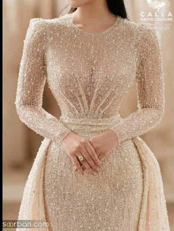 ایده برای عروس خانمهای محجبه مدلهای لباس بله برون پوشیده 1402 به سبکهای متنوع (ساده - مجلسی)
