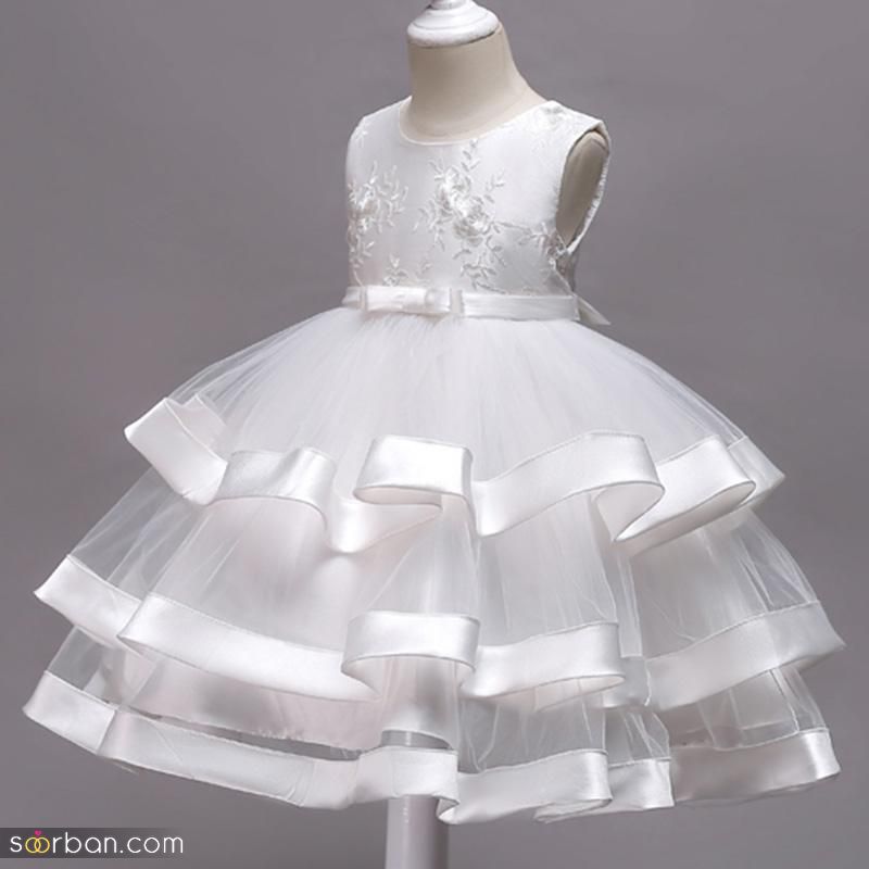 ژورنالی جدید از لباس عروس بچه گانه پف دار 1402 به مناسبت ساقدوش شدن جهت ایده