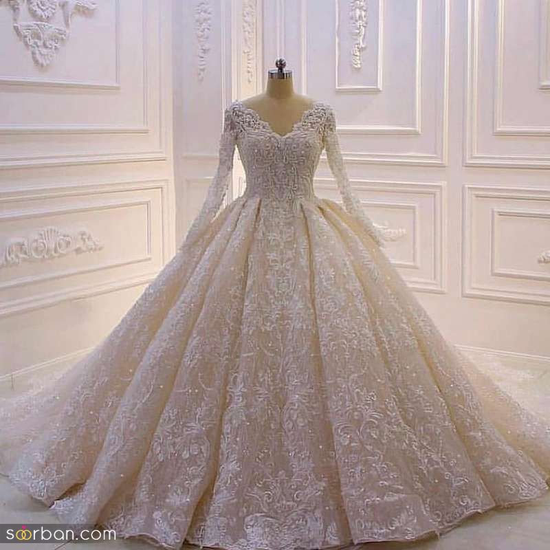 با این لباس عروس عربی 1402 پر زرق برق چشم های مهمان های دوتا چهارتا میشود!