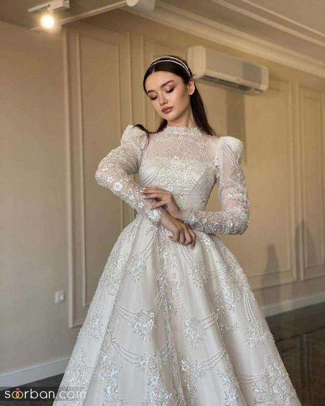 طراحی ژورنالی و دوخت مزونی از انواع لباس عقد جدید 1402 برای تمام سلیقه ها