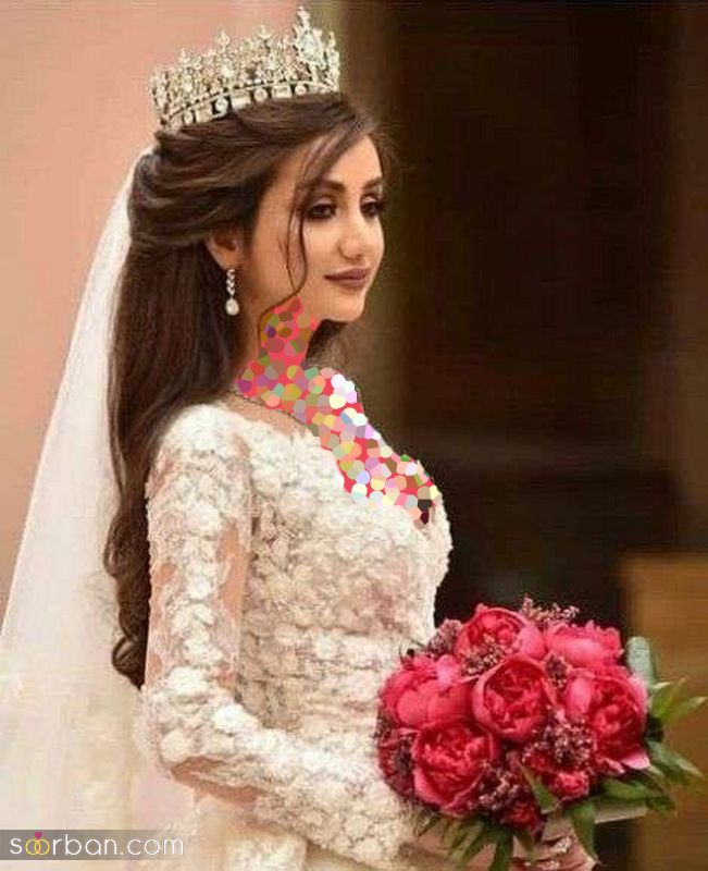 کاتالوگی از مدل مو عروس با تاج فرحی 1402 بسیار زیبا و خفن