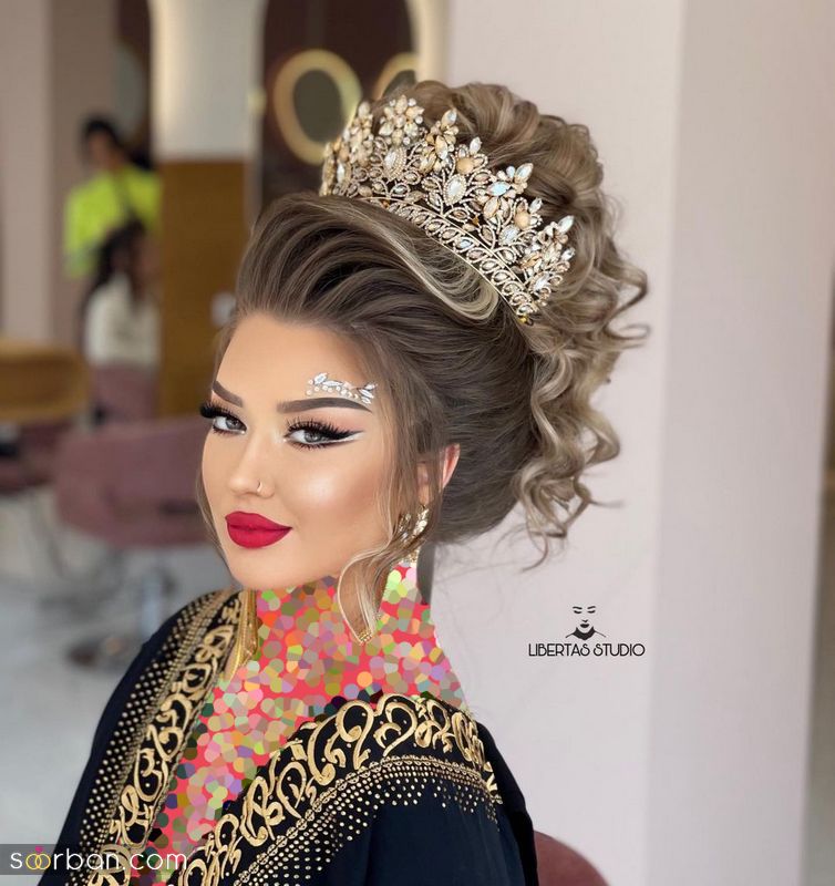 کاتالوگی از مدل مو عروس با تاج فرحی 1402 بسیار زیبا و خفن