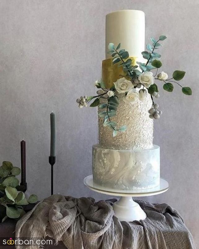 مدل کیک عروسی 2023 اصلا شما دیزاین و طرح رو ببین انگار نقاشیه