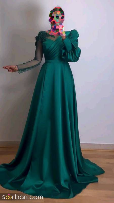 مدل لباس مجلسی دخترانه شیک 1402 با پارچه هایی که حرفی نداره یعنی مادام العمره