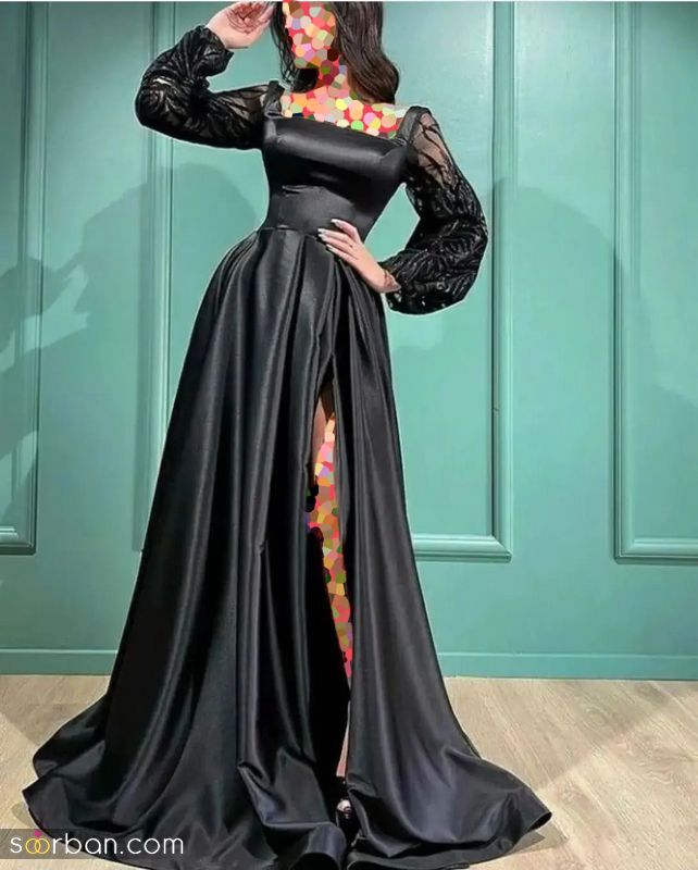 مدل لباس مجلسی دخترانه شیک 1402 با پارچه هایی که حرفی نداره یعنی مادام العمره
