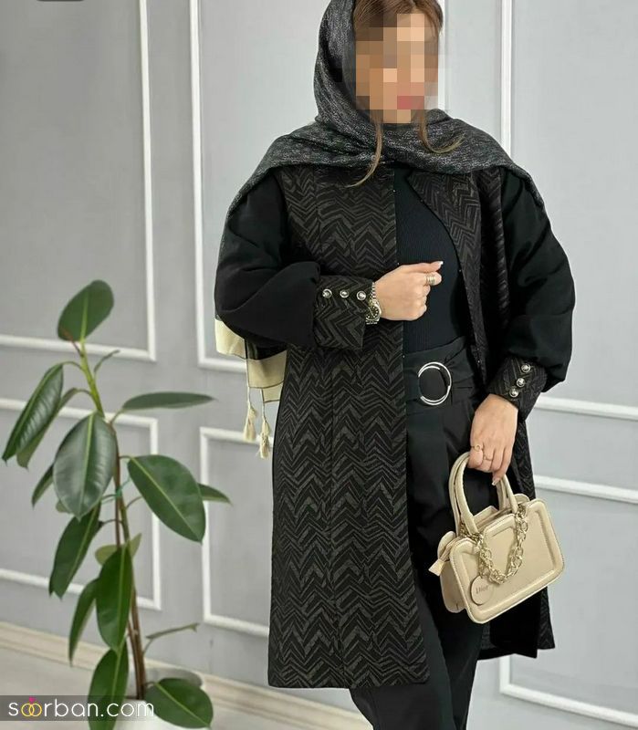 مدل مانتو ژاکارد مشکی 1403 و مجلسی که انقدر توی تن خوش فرم و زیباست که باید ببینید!