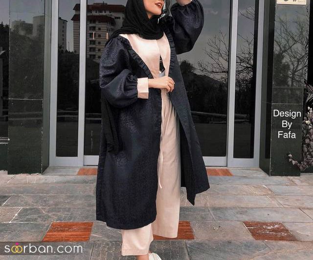 مدل مانتو ژاکارد مشکی 1403 و مجلسی که انقدر توی تن خوش فرم و زیباست که باید ببینید!