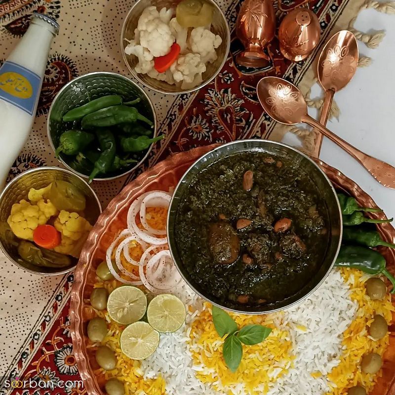 ایده های دیدنی برای تزیین قورمه سبزی مجلسی 1403 ویژه کدبانوهای خوش سلیقه