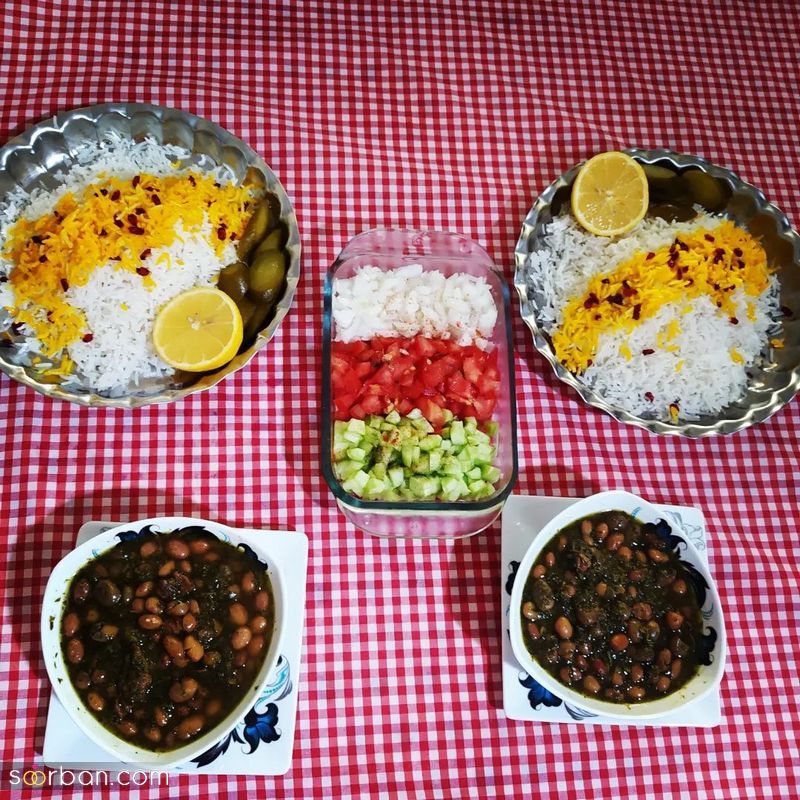 ایده های دیدنی برای تزیین قورمه سبزی مجلسی 1403 ویژه کدبانوهای خوش سلیقه