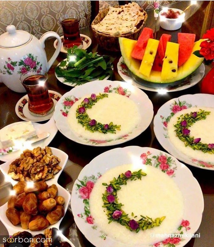 تزیین سفره افطار ساده 1402 برای افرادی ک تنها روزه میگیرند