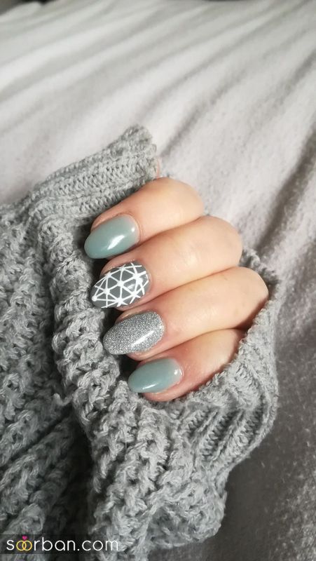 مدل ناخن خاکستری 1402 برای کاشت/ فرنچ/ طراحی (ترکیبی با رنگهای دیگر)