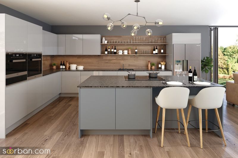 جدیدترین مدل کابینت آشپزخانه 1402 که متقاضی بسیاری دارد (رنگ روشن و تیره)