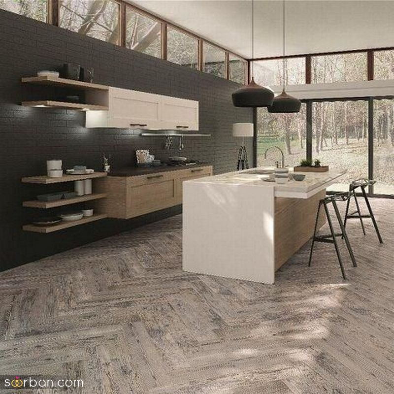 جدیدترین مدل کابینت آشپزخانه جزیره 1402 با انواع سبک های ترند بازار