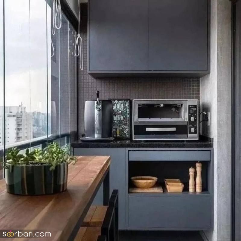 مطبخ در بالکن 1402 همراه با جدیدترین طرح و ایده های ترند
