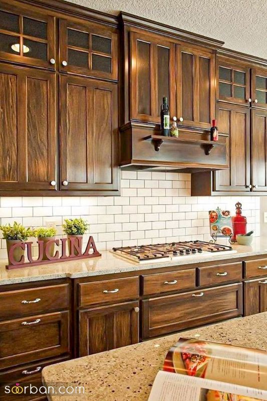 مدلهای کابینت تمام چوب 1404 اصیل ترین و قدیمی ترین نوع کابینت آشپزخانه