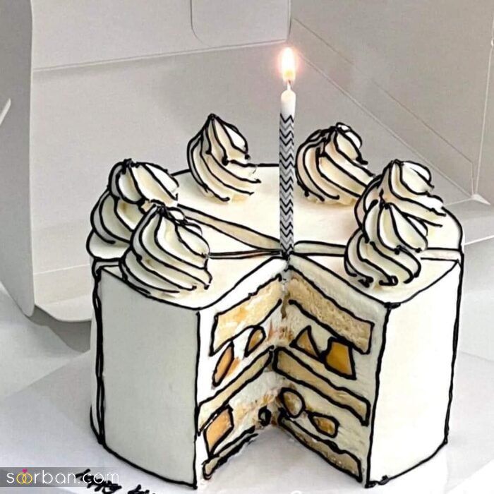 طرح کیک تولد پاپ آرت پاپ 1402 | کیک تولد کارتونی - سه بعدی