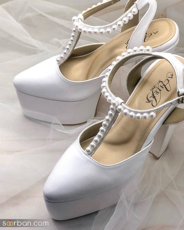 مدل کفش عروس ۲۰۲۳ پاشنه بلند و کوتاه با طراحی زیبا
