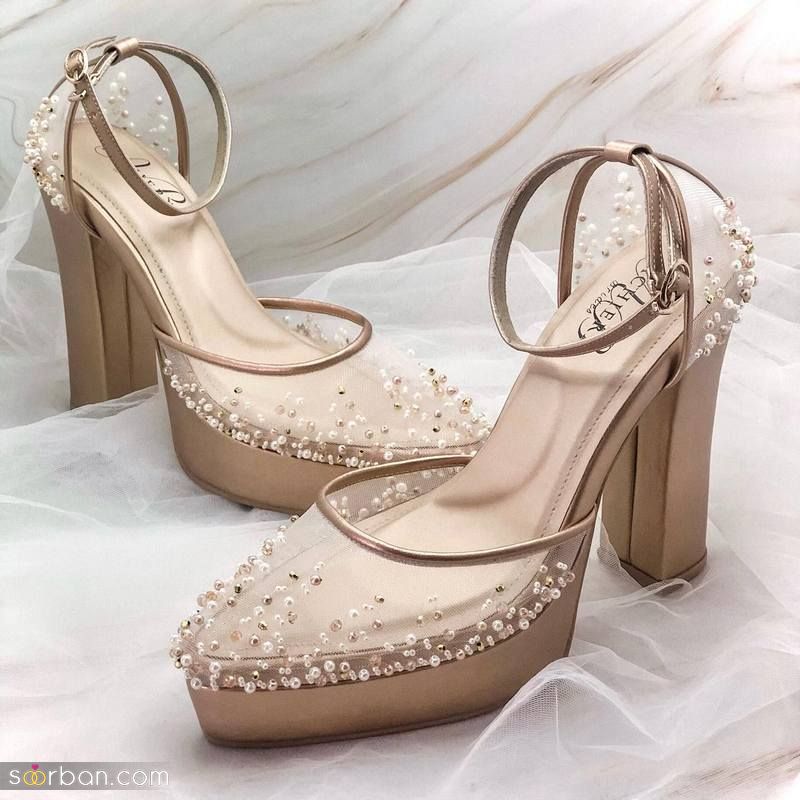 مدل کفش عروس ۲۰۲۳ پاشنه بلند و کوتاه با طراحی زیبا
