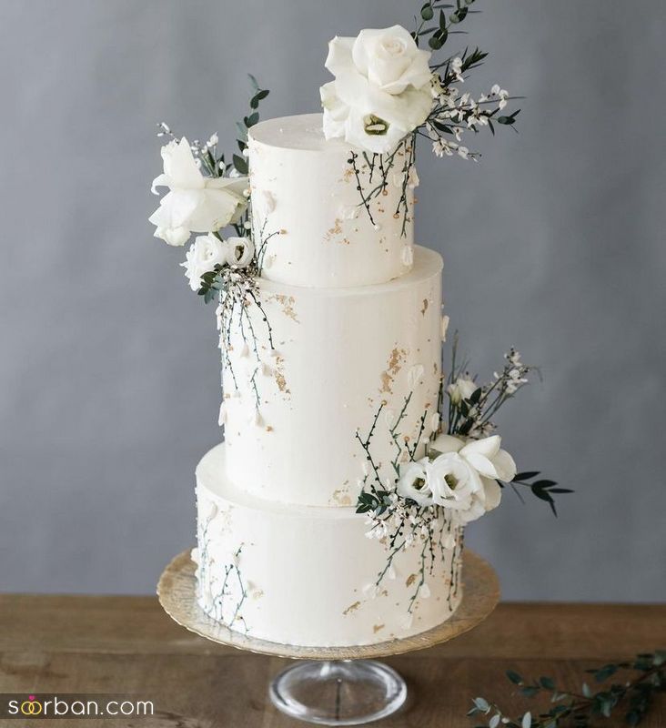 مدل کیک عروسی سه طبقه 2023 با طرح های بسیار زیبا