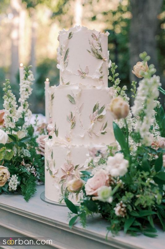 مدل کیک عروسی سه طبقه 2023 با طرح های بسیار زیبا