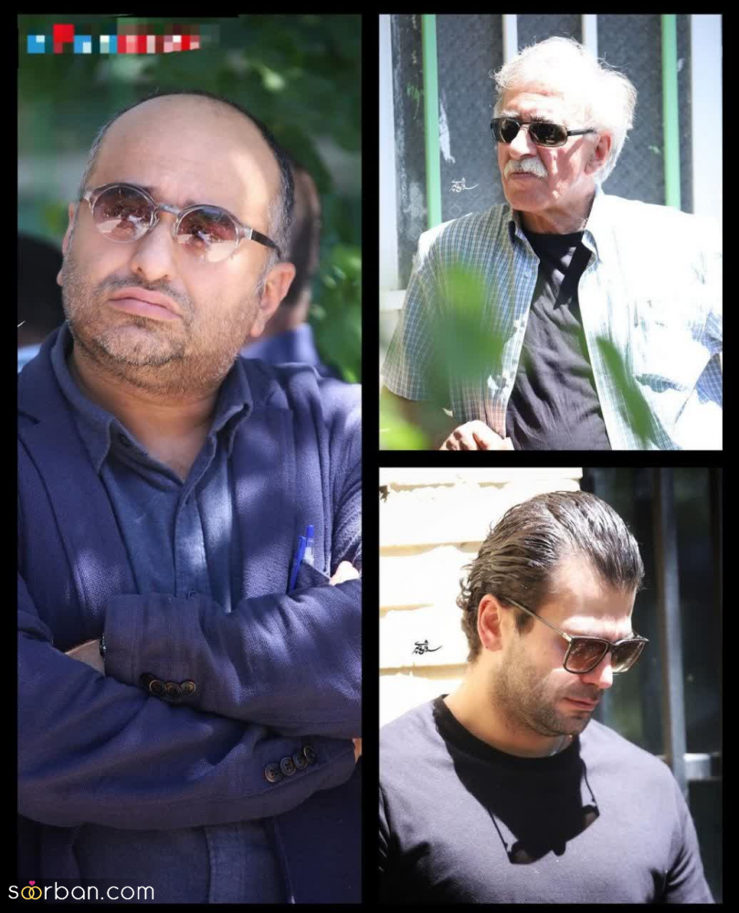 ببینید ؛ از اشک های تلخ خانواده تا تیپ و استایل خاص بازیگران معروف در مراسم تشییع حسام محمودی