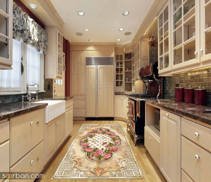 ایده برای مدل کابینت آشپزخانه دو طرفه 2023 جدید و زیبا با رنگ های دلنشین