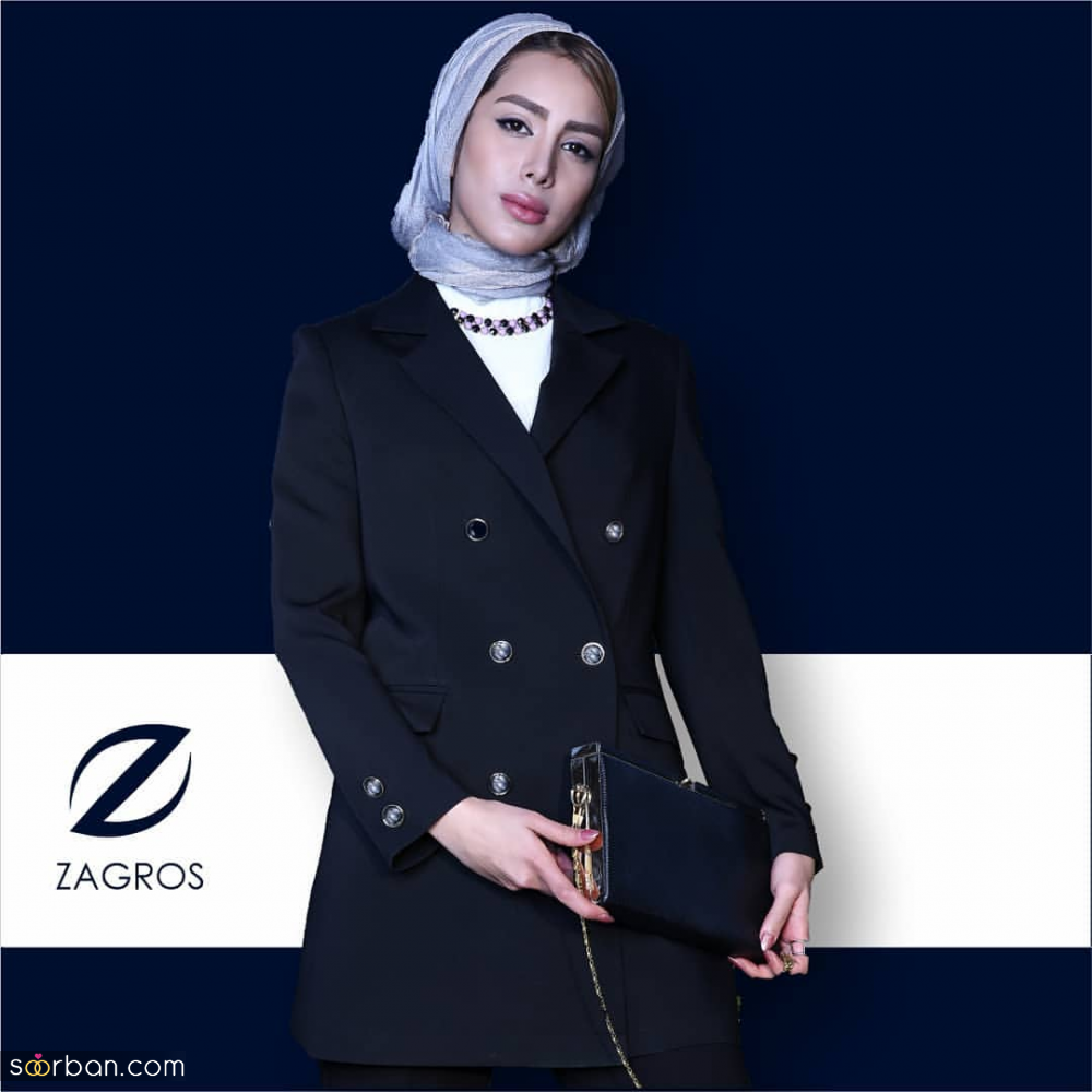  ست مانتو مشکی با روسری 