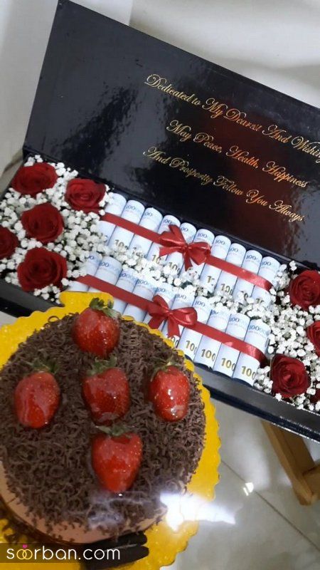 33 تزیین پول برای کادو تولد 2023 جدید؛ ساده و شیک [با بادکنک داخل باکس]