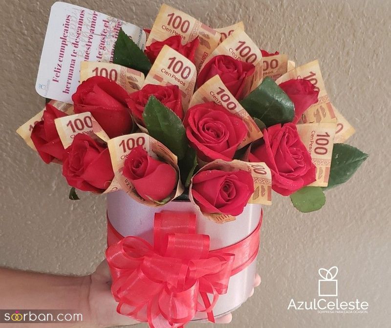 33 تزیین پول برای کادو تولد 2023 جدید؛ ساده و شیک [با بادکنک داخل باکس]