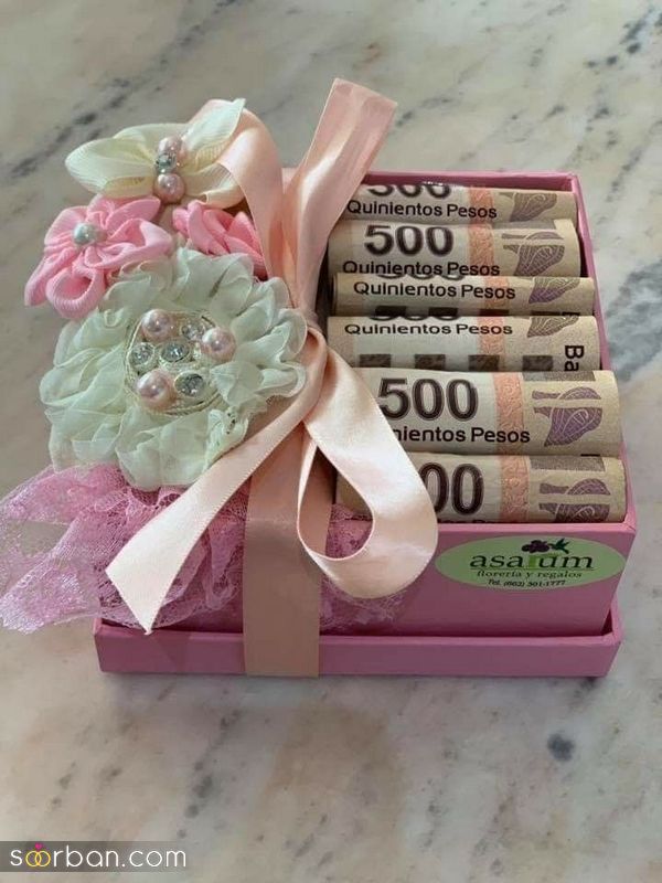 33 تزیین پول برای کادو تولد 2023 جدید؛ ساده و شیک [با بادکنک داخل باکس]