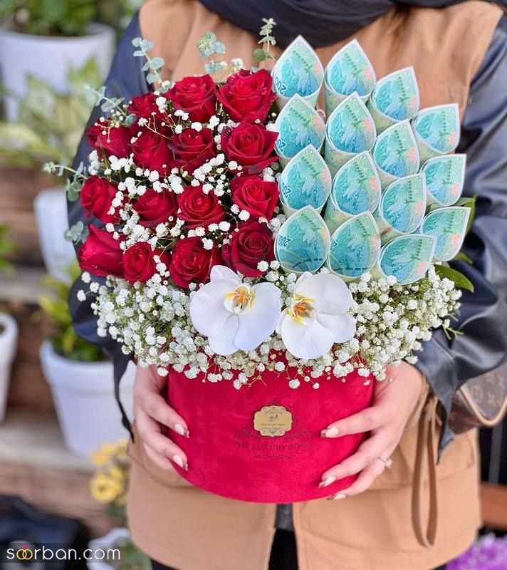 33 تزیین پول برای کادو تولد 2023 جدید؛ ساده و شیک [با بادکنک داخل باکس]