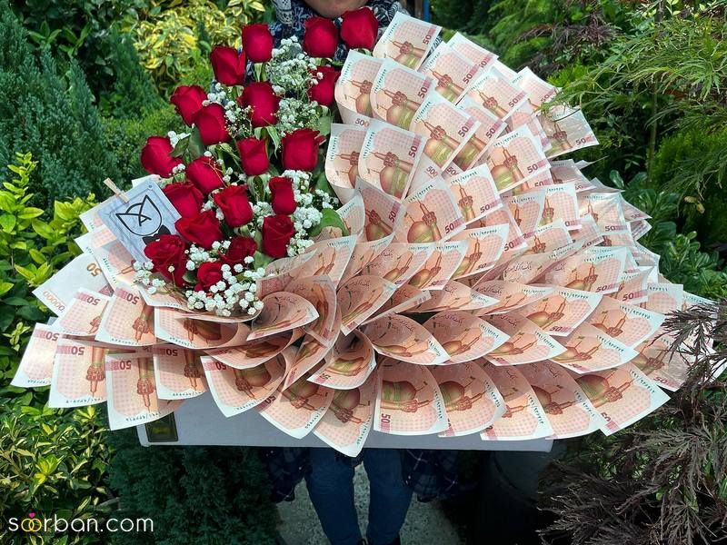 33 تزیین پول برای کادو تولد 2023 جدید؛ ساده و شیک [با بادکنک داخل باکس]