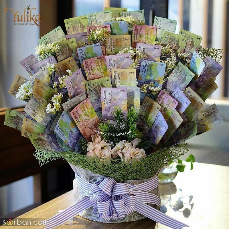 33 تزیین پول برای کادو تولد 2023 جدید؛ ساده و شیک [با بادکنک داخل باکس]