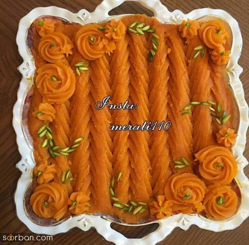 31 تزیین حلوا برای محرم 2023 جدید؛ با چنگال مجلسی[تک نفره]