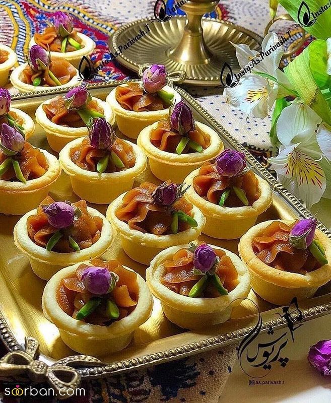 31 تزیین حلوا برای محرم 2023 جدید؛ با چنگال مجلسی[تک نفره]