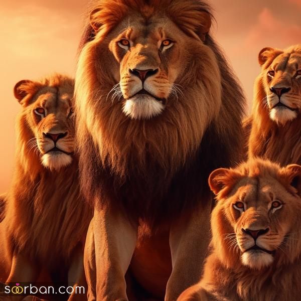 عکس شیر واقعی وحشی جنگل برایپروفایل زیبا و متفاوت