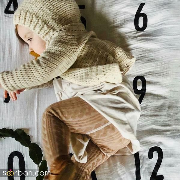 ایده عکس ماهگرد نوزاد پسر در منزل 2023 جدید؛ ژست های بسیار زیبا و به یادماندی[1 ماه تا 12]
