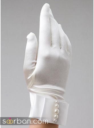 22 ایده دستکش توری عروس مدل کوتاه | دستکش توری عروس پرنسسی سفید زنانه