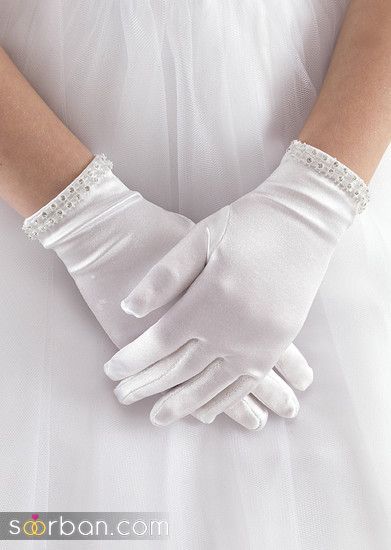 22 ایده دستکش توری عروس مدل کوتاه | دستکش توری عروس پرنسسی سفید زنانه