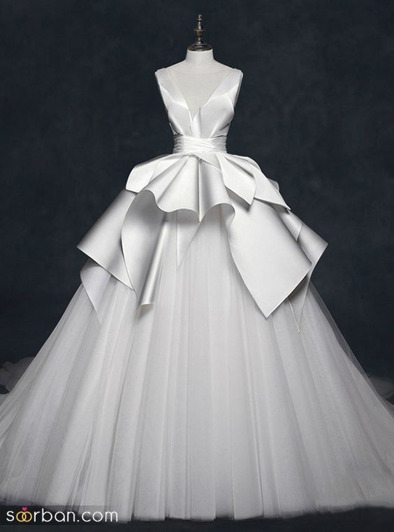 لباس عروس خاص و جالب | 33 لباس عروس با مدل خاص برای فرمالیته و عکاسی