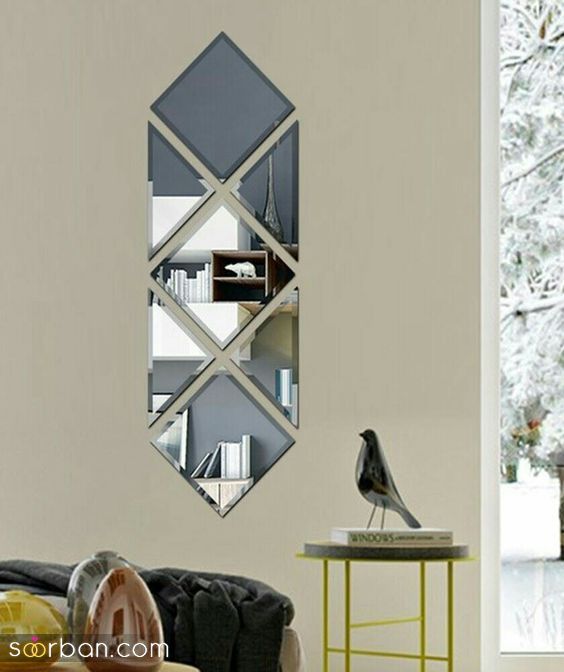 تزیین دیوار با آینه دکوراتیو | 42 ایده استفاده از آینه در دکوراسیون داخلی
