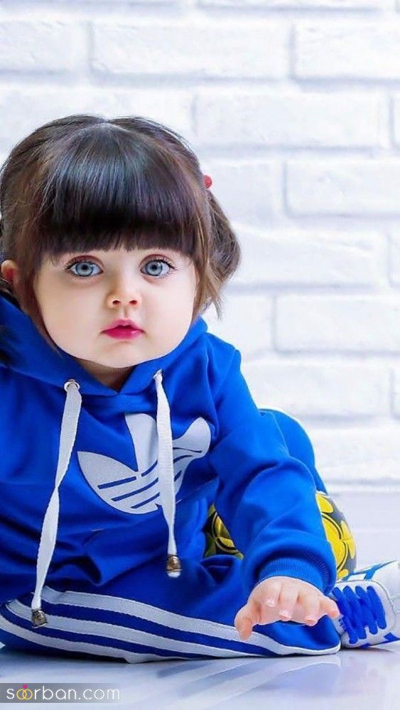 عکس دختر بچه 2025; با چشمان رنگی برای انتخاب عکس پروفایل