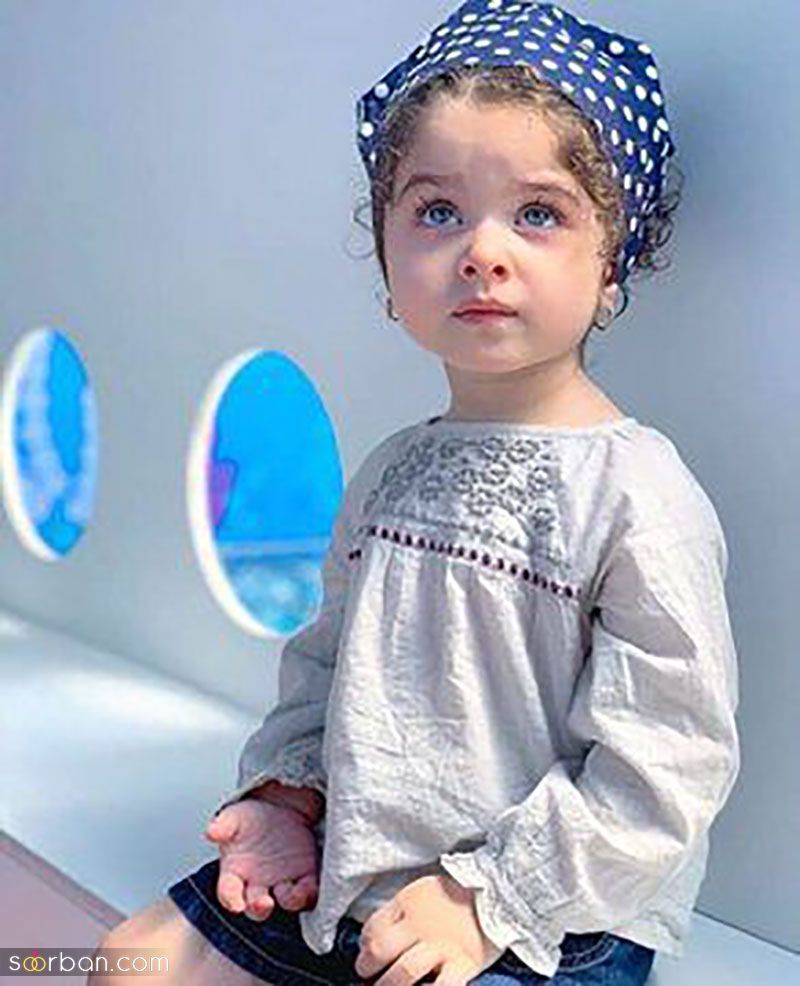 عکس دختر بچه 2025; با چشمان رنگی برای انتخاب عکس پروفایل